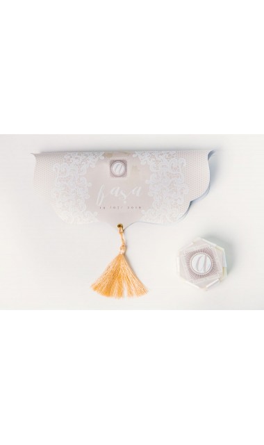 Trusou botez pentru fetite sau baieti, unisex cu bordura dantela alba de bumbac, Tres Chic 13